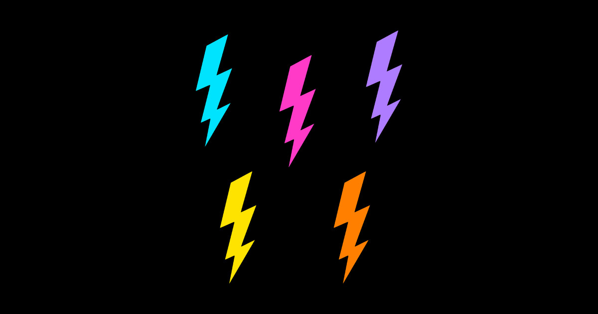 Colorful Lightning Bolts Lightning Bolt Posters And Art Prints Teepublic 