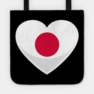 Japan Flag Heart Tote