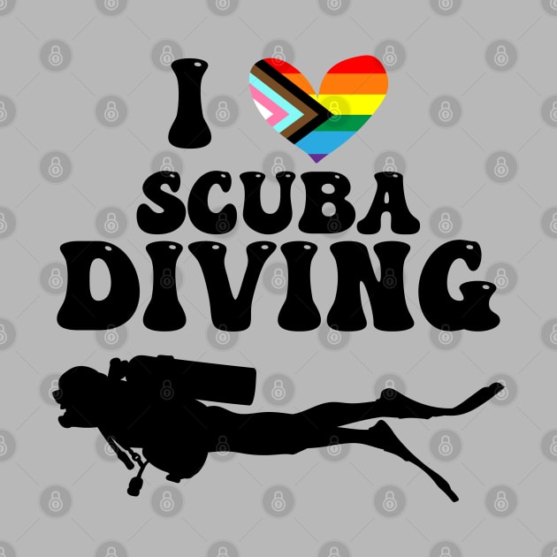I Heart Scuba Diving (Queer Flag) by ziafrazier
