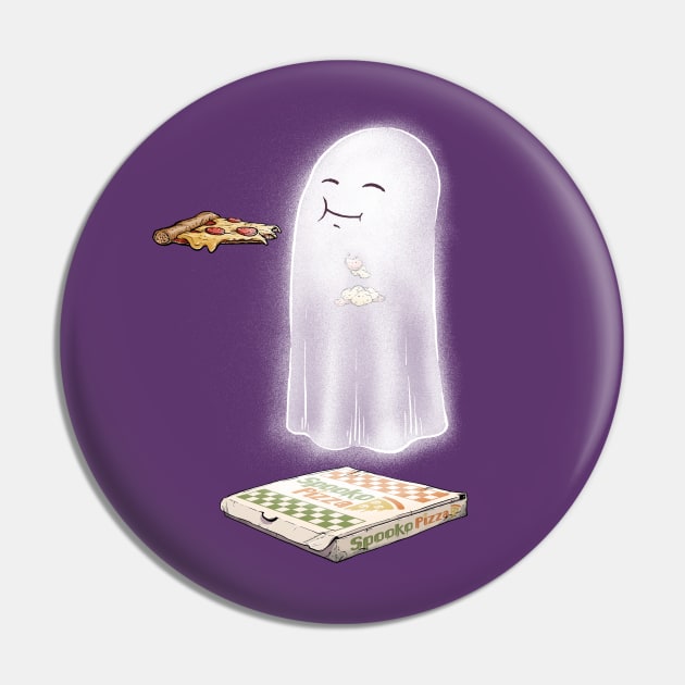 Pizza Ghost Pin by AJIllustrates