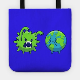 World Scare Corona Virus Cartoon (3) Tote