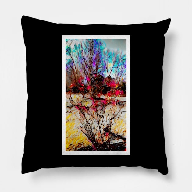 Abstract Landscape Pillow by PandLCreations