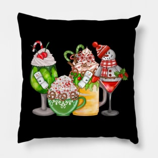 Christmas cocktails funny 2023 Pillow