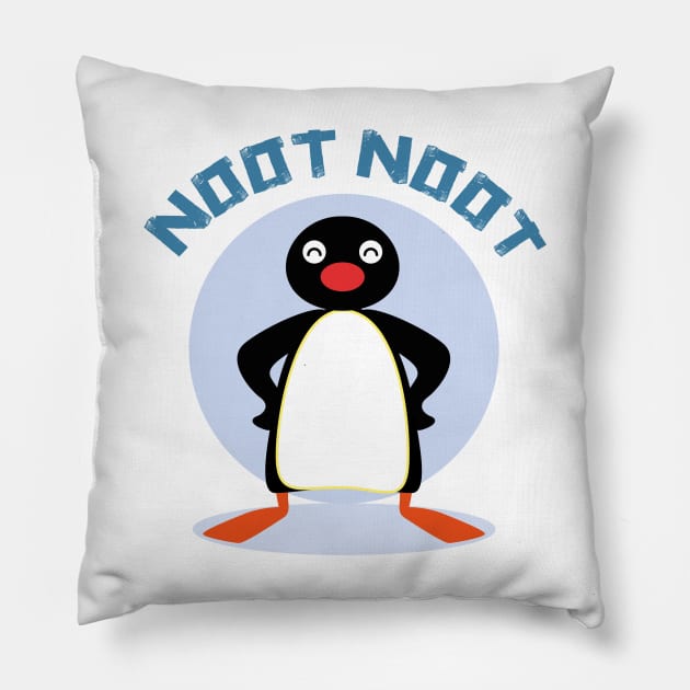 Pingu - NOOT NOOT Pillow by forsakenstar