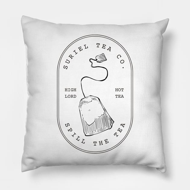 Suriel Tea Co. Pillow by medimidoodles