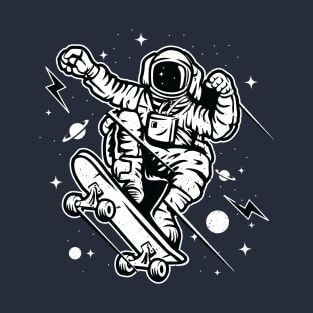 Skater Astronaut in the Space T-Shirt