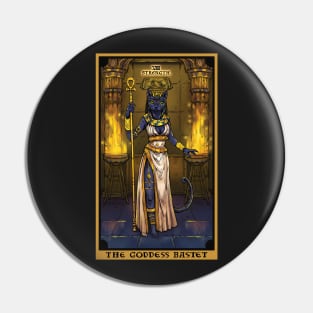 The Goddess Bastet Strength Tarot Card Pin