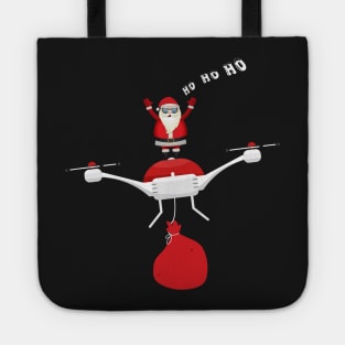 Flying Santa Claus On Drone - Christmas Quadcopter Enthusiast Gift Tote