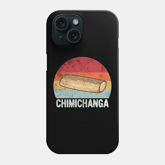 Retro Chimichanga Lovers Gift Phone Case by KawaiinDoodle