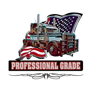 Professional Truck Driver Patriotic Peterbilt Design T-Shirt