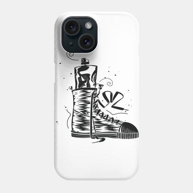 Shoe Art Phone Case by Whatastory