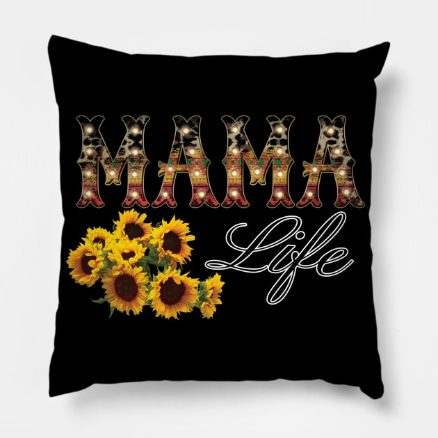 Mama Life Pillow by DigitalCreativeArt