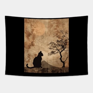 Kawaii Cat Excitement Tapestry