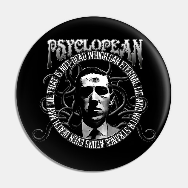 Psyclopean - Strange Aeons - Lovecraft Tentacles Dark Ambient Dungeon Synth Pin by AltrusianGrace