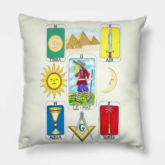 "The Fool" Pillow by SeanKalleyArt