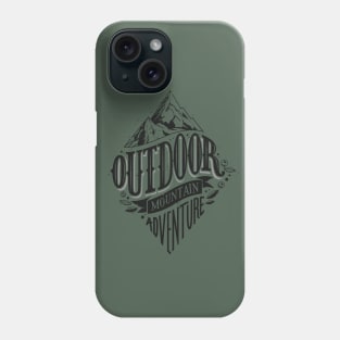 Cool mountain design for hikers and climbers Phone Case