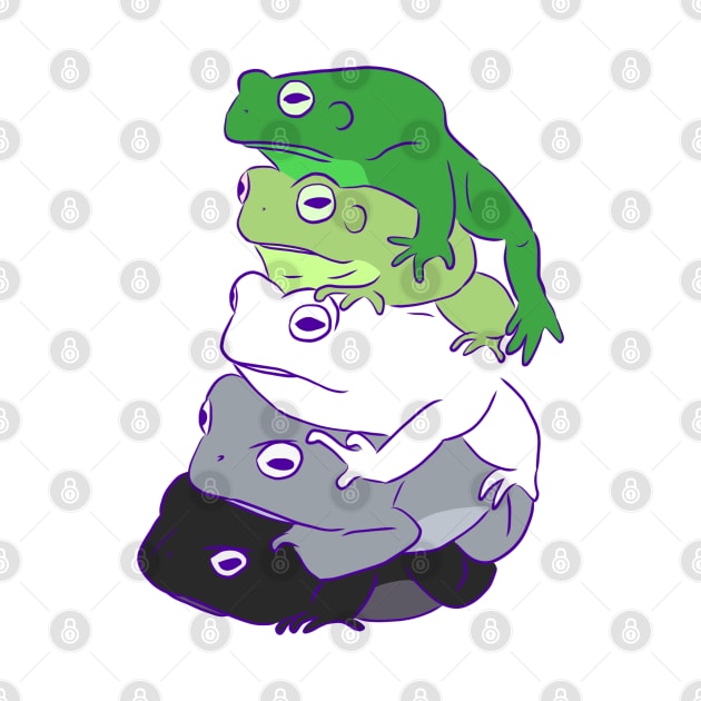 Aromantic Pride Frog Stack by josierichey