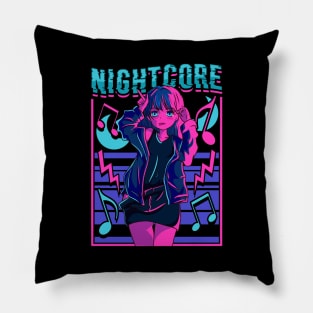 Nightcore Japanese Music Anime Aesthetic Manga EDM Pillow