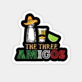 The 3 Three Amigos T-shirt - salt, tequila & lime Magnet