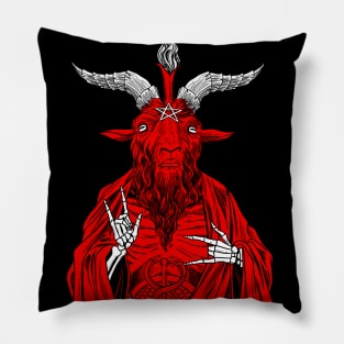 AntiChrist loves Baphomet goat Pagan Heretic 666 Pillow