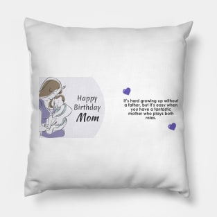 Happy Birthday Mom Pillow