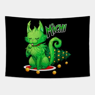 the michi the cat that hates christmas Tapestry