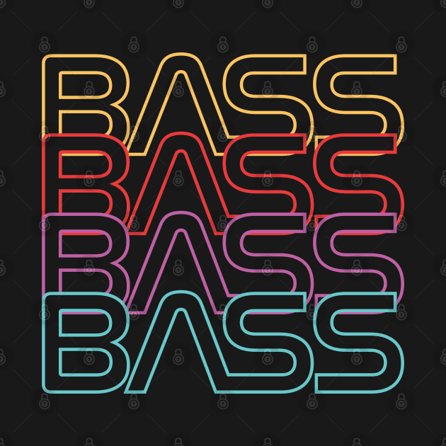 Bass Neon Colors Repeated Text by nightsworthy