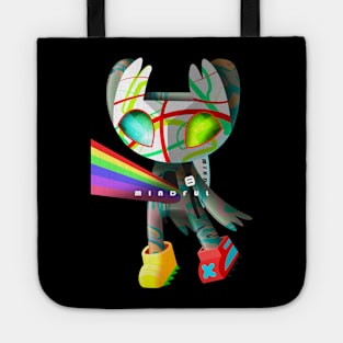 rainbow cat abstract COOLEY Tote