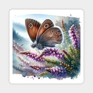 Pop Mountain Ringlet - Watercolor Butterfly Magnet