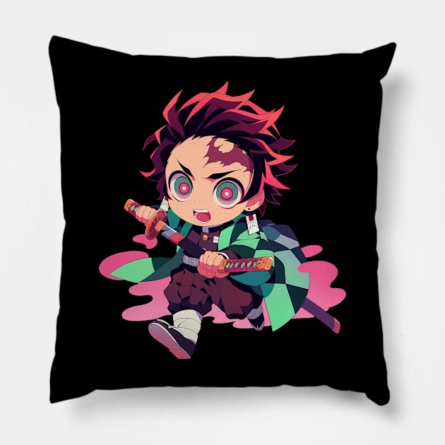 tanjiro Pillow by lets find pirate