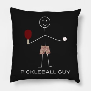 Funny Mens Pickleball Guy Pillow