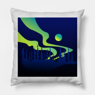 Northern Lights Winter Solstice Indigenous WAWEZHI CANADA Pillow