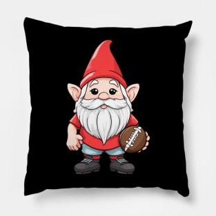 Touchdown Gnome - A Thanksgiving Treat for Football and Gnome Lovers Pillow
