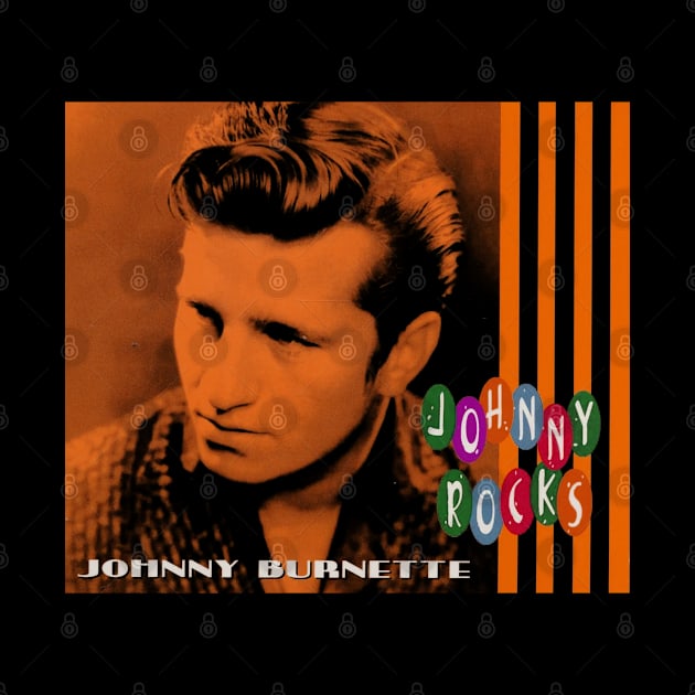 Johnny's Jive Jams Burnette's Rockabilly Rhythms Graphic Tee Series by ElenaBerryDesigns