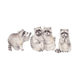 Cute watercolor raccoons T-Shirt