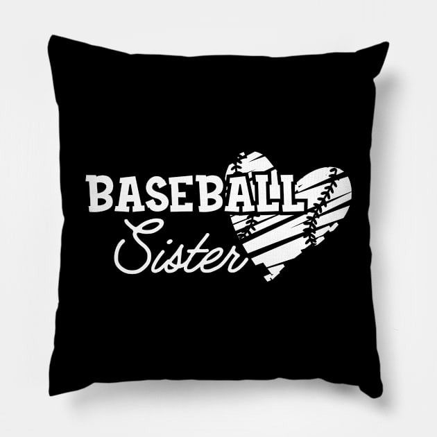 Baseball Sister Pillow by KC Happy Shop