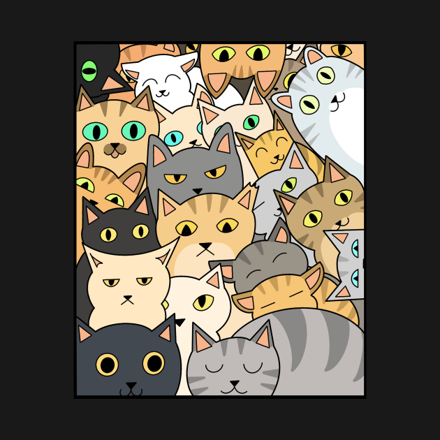 Funny Cats Faces, Playful Kittens for Cat Lovers by dukito