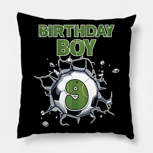 9th Birthday Boys Soccer player Gift For Boys Kids toddlers Pillow