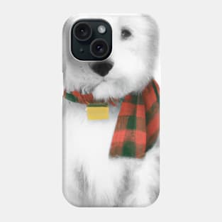 Cute West Highland White Terrier Drawing Phone Case