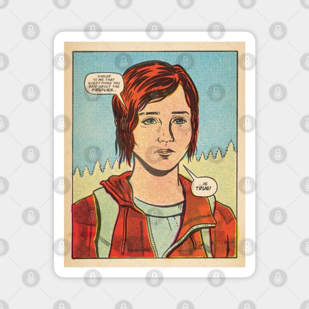 The Promise - The Last of Us Ellie fan art comic panel Magnet by MarkScicluna