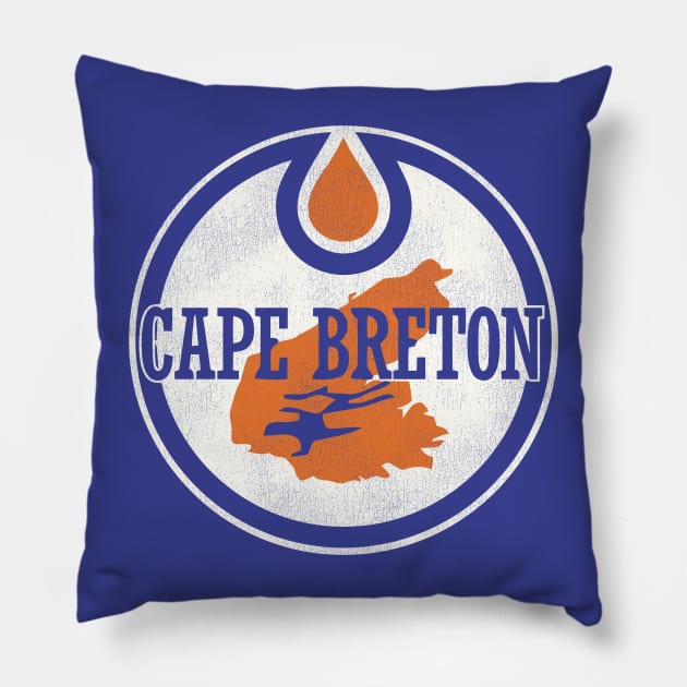 Defunct Cape Breton Oilers Hockey Team Pillow by Defunctland