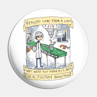 Peaches Come From a Can - Peaches - Illustrated Lyrics Pin