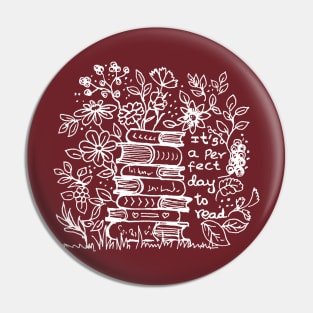 It is a perfect day to read books and flowers Pin