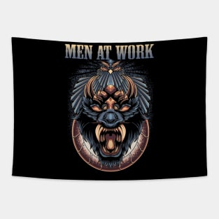 WORK AT THE MEN BAND Tapestry