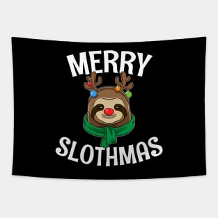 Gift For Sloth Lovers Merry Slothmas Tapestry