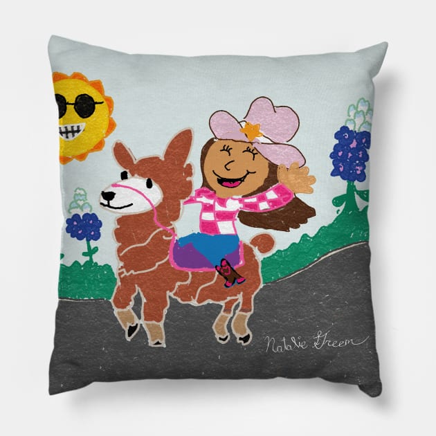 Cowgirl Katie Pillow by Natsqueaks