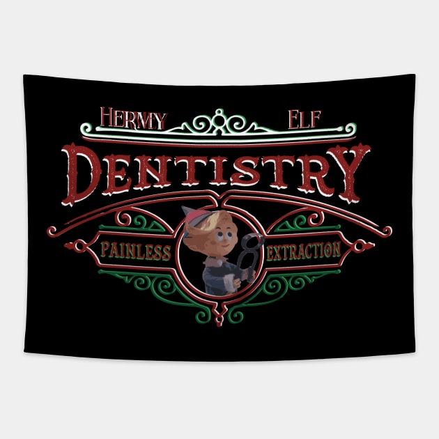 Hermey Elf Dentist Tapestry by LostOnTheTrailSupplyCo