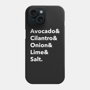 Guacamole ingredients Phone Case