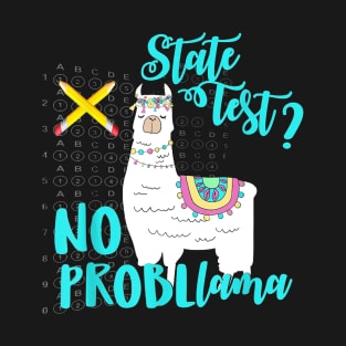 Llama funny motivational state test day tshirt for students T-Shirt