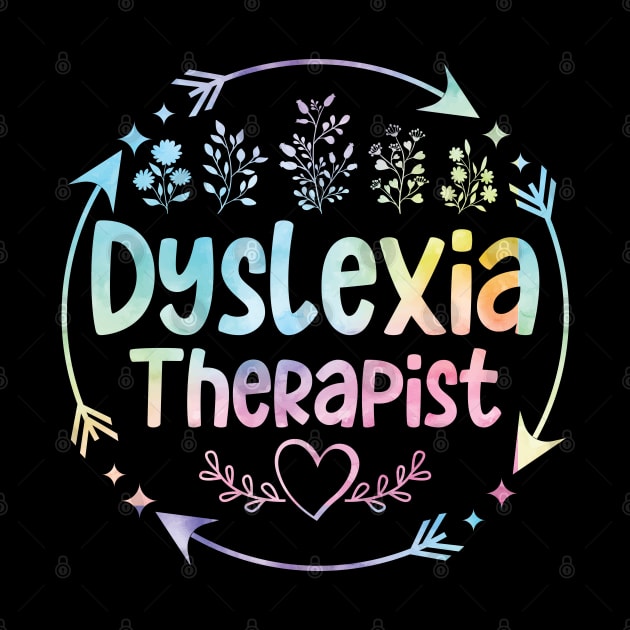 Dyslexia Therapist cute floral watercolor by ARTBYHM